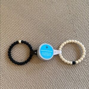 Lokai Black and White Beaded Bracelets